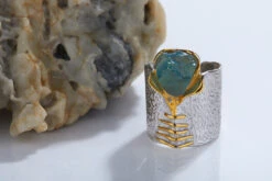 Simple Style Heart Shape Sterling Silver Irregular Inlay XL17-3 Aquamarine Rings -Cheap Jewelry Store 1680747841506643968