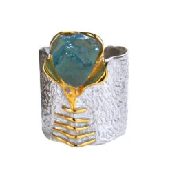 Simple Style Heart Shape Sterling Silver Irregular Inlay XL17-3 Aquamarine Rings -Cheap Jewelry Store 1680747842756546560