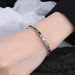 Retro French Style Irregular Sterling Silver Inlay Zircon Cuff Bracelets -Cheap Jewelry Store 1680748901990273024