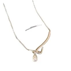 Simple Style Solid Color Sterling Silver Plating Gold Plated Pendant Necklace -Cheap Jewelry Store 1681126378315059200