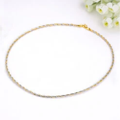 Simple Style Color Block Sterling Silver Plating Gold Plated Necklace -Cheap Jewelry Store 1681499876032122880