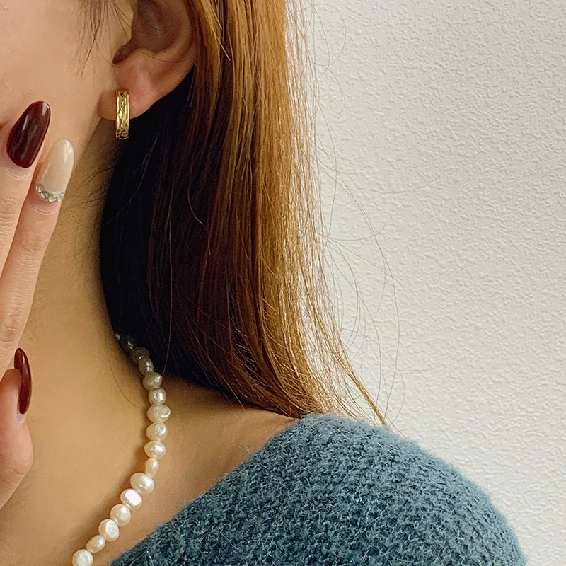 1 Pair Elegant Simple Style Commute U Shape Plating Sterling Silver Earrings 6 1 Pair Elegant Simple Style Commute U Shape Plating Sterling Silver Earrings - Image 4