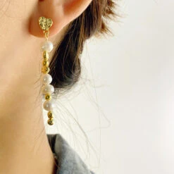 1 Pair Sweet Heart Shape Beaded Plating Freshwater Pearl Sterling Silver Drop Earrings -Cheap Jewelry Store 1681499878661951488