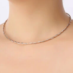 Simple Style Color Block Sterling Silver Plating Gold Plated Necklace -Cheap Jewelry Store 1681499902456238080