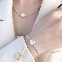 Lady Ball Freshwater Pearl Sterling Silver Plating Bracelets -Cheap Jewelry Store 1681500112053997568 1