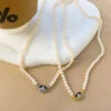 Lady Star Freshwater Pearl Sterling Silver Beaded Plating Necklace -Cheap Jewelry Store 1681500119956066304