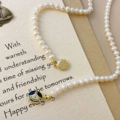 Lady Star Freshwater Pearl Sterling Silver Beaded Plating Necklace -Cheap Jewelry Store 1681500148108234752