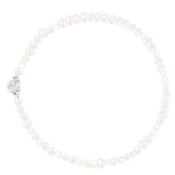 Glam Flower Freshwater Pearl Sterling Silver Plating Inlay Zircon Necklace -Cheap Jewelry Store 1681500172829462528