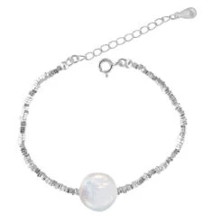 Lady Ball Freshwater Pearl Sterling Silver Plating Bracelets -Cheap Jewelry Store 1681500193138282496