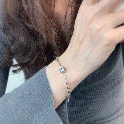 Simple Style Artistic Square Sterling Silver Inlay Zircon Bracelets -Cheap Jewelry Store 1681500366954434560