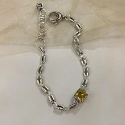 Simple Style Artistic Square Sterling Silver Inlay Zircon Bracelets -Cheap Jewelry Store 1681500424777109504