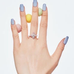 Sweet Four Leaf Clover Sterling Silver Plating Inlay Zircon Rings -Cheap Jewelry Store 1681840524107059200