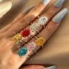 Elegant Glam Oval Sterling Silver Plating Inlay Zircon Rings 1 Elegant Glam Oval Sterling Silver Plating Inlay Zircon Rings -Cheap Jewelry Store 1681840530255908864