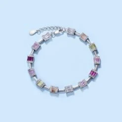 Glam Geometric Sterling Silver Plating Inlay Zircon Bracelets
