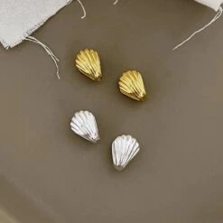 1 Pair Vacation Simple Style Shell Plating Sterling Silver Ear Studs -Cheap Jewelry Store 1681840665266360320