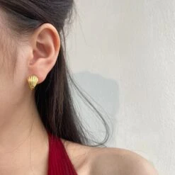 1 Pair Vacation Simple Style Shell Plating Sterling Silver Ear Studs -Cheap Jewelry Store 1681840698468470784