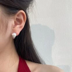 1 Pair Vacation Simple Style Shell Plating Sterling Silver Ear Studs -Cheap Jewelry Store 1681840723462328320