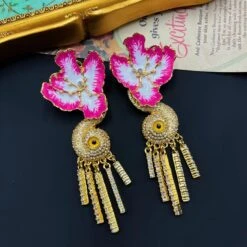 1 Pair Sweet Eye Flower Inlay Alloy Rhinestones Drop Earrings -Cheap Jewelry Store 1681845352573046784