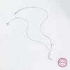 Luxurious Star Moon Sterling Silver Plating White Gold Plated Pendant Necklace -Cheap Jewelry Store 1682239873882394624