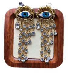 1 Pair Elegant Retro Devil'S Eye Plating Inlay Alloy Zircon Drop Earrings -Cheap Jewelry Store 1682602130965401601