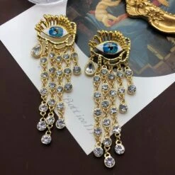 1 Pair Elegant Retro Devil'S Eye Plating Inlay Alloy Zircon Drop Earrings -Cheap Jewelry Store 1682602132160778241 1