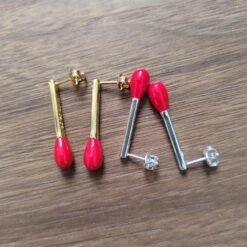 1 Pair Commute Color Block Plating Copper Silver Plated Ear Studs -Cheap Jewelry Store 1682608106913271808