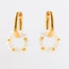 1 Pair Sweet Double Ring Beaded Plating Freshwater Pearl Copper Drop Earrings -Cheap Jewelry Store 1682609720331997184