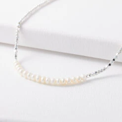 Lady Solid Color Freshwater Pearl Copper Beaded Plating Necklace -Cheap Jewelry Store 1682610848524275712