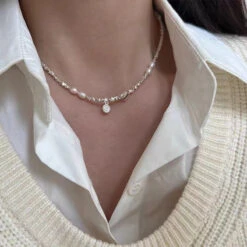 Lady Heart Shape Sterling Silver Plating Necklace -Cheap Jewelry Store 1683647009111805952