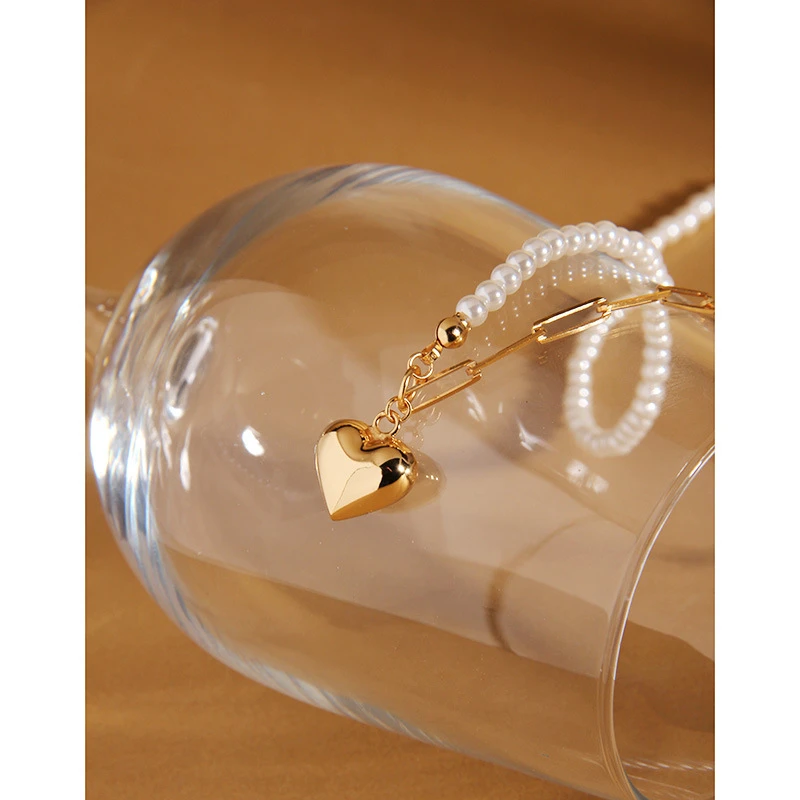 Streetwear Heart Shape Sterling Silver Plating Pendant Necklace 7 Streetwear Heart Shape Sterling Silver Plating Pendant Necklace - Image 5