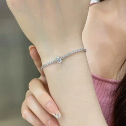 Fashion Oval Sterling Silver Plating Inlay Zircon Bracelets 1 Piece -Cheap Jewelry Store O1CN01rNuGZ41PxS598AJLI 2211157391907 0 cib